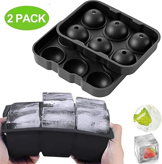 FASEY Silikon-Combo-EIS-Form (schwarz) - Satz von 2, Kugel Ice Ball