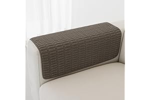 Foxdecor Couch Arm Covers Sofa Arm Covers, Arm Chair Covers Set of 2, Non-Slip Chair Arm Covers, Arm Rest Cover for Sofa, Armchair Slipcovers Couch Protector (Chocolate 18x28 inch)