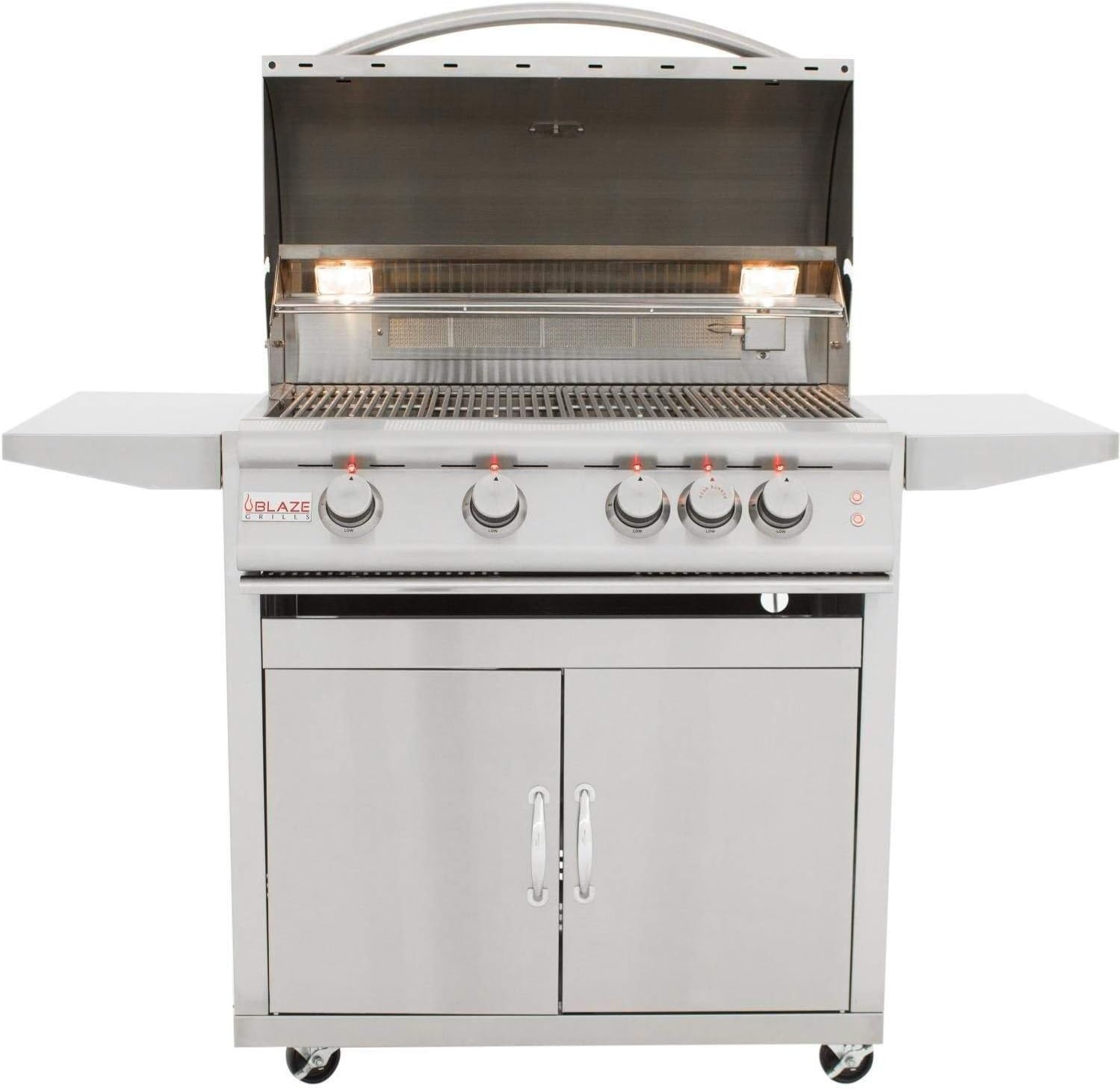 review Blaze Marine Grade Stainless Steel Freestanding Propane Gas Grill with Lights (BLZ-4LTE2MG-LP-BLZ-4-CART), 32-inch