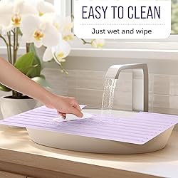 Maplefield Silicone Bathroom Sink Cover for Extra