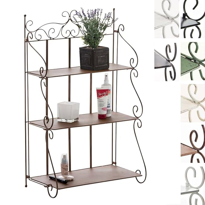 title=CLP Scaffale in Ferro WALLY per bagno | Scaffale 3 Ripiani Salvaspazio per