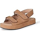 Amazon Essentials Women's Adjustable Triple Strap Flat Platform Sandal