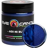 Eye Candy Pigments Premium Blue Mica Powder - Aoi Hi Blue (25gr) - for Epoxy, Resin, Soap, Paint, Woodworking, Acrylic Pouring, Bath Bombs, Fishing Lures - DIY Arts and Crafts Additive
