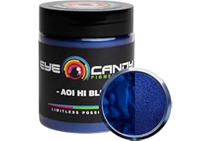 Eye Candy Pigments Premium Blue Mica Powder - Aoi Hi Blue (25gr) - for Epoxy, Resin, Soap, Paint, Woodworking, Acrylic Pouring, Bath Bombs, Fishing Lures - DIY Arts and Crafts Additive