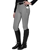 FitsT4 Sports Women's Full Seat Riding Tights Active Silicon Grip Horse Riding Tights Equestrian Breeches