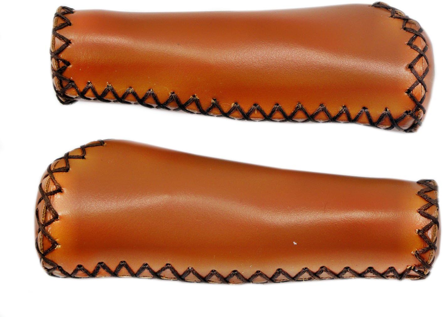 Jet Comp Leather Handlebar Grips for Fixie, Fixed Gear, Beach Cruiser Bike, Urban Bicycle