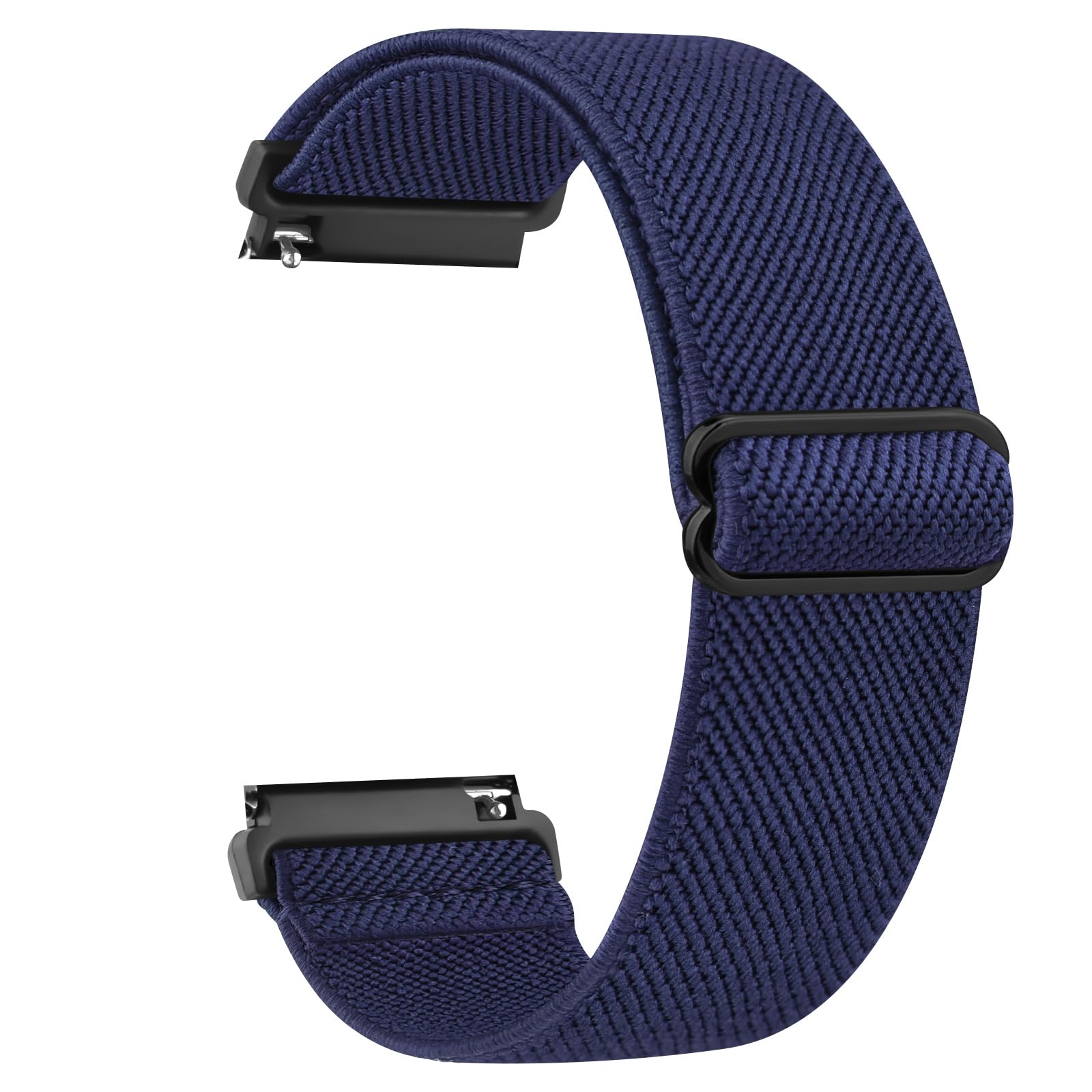 Elastic Strap Compatible with Garmin Vivoactive 4S/Venu 3S/Venu 2S/Forerunner 265S/255S/255S Music/Vivomove 3S, 18mm Soft Nylon Replacement Watch Band Sport Wristband (Blue)