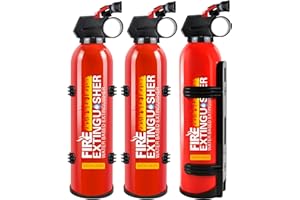CERMUG Fire Extinguisher for Home, 3Pack Car Fire Extinguisher with Mount, 4 in 1 Portable Kitchen Fire Extinguisher for A, B, C, K Category, 620ml Water-Based Fire Extinguisher for Truck Boat Home Office