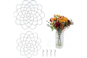 MIJAYENV Floral Grid for Vase 5/6Inch 2Pcs Flower Arrangement Holder Metal Flower Grid for Vase Wire Flower Arranger Grid for Vase Reusable Flower Vase Separator Floral Grate Wire Flower Frogs(2)