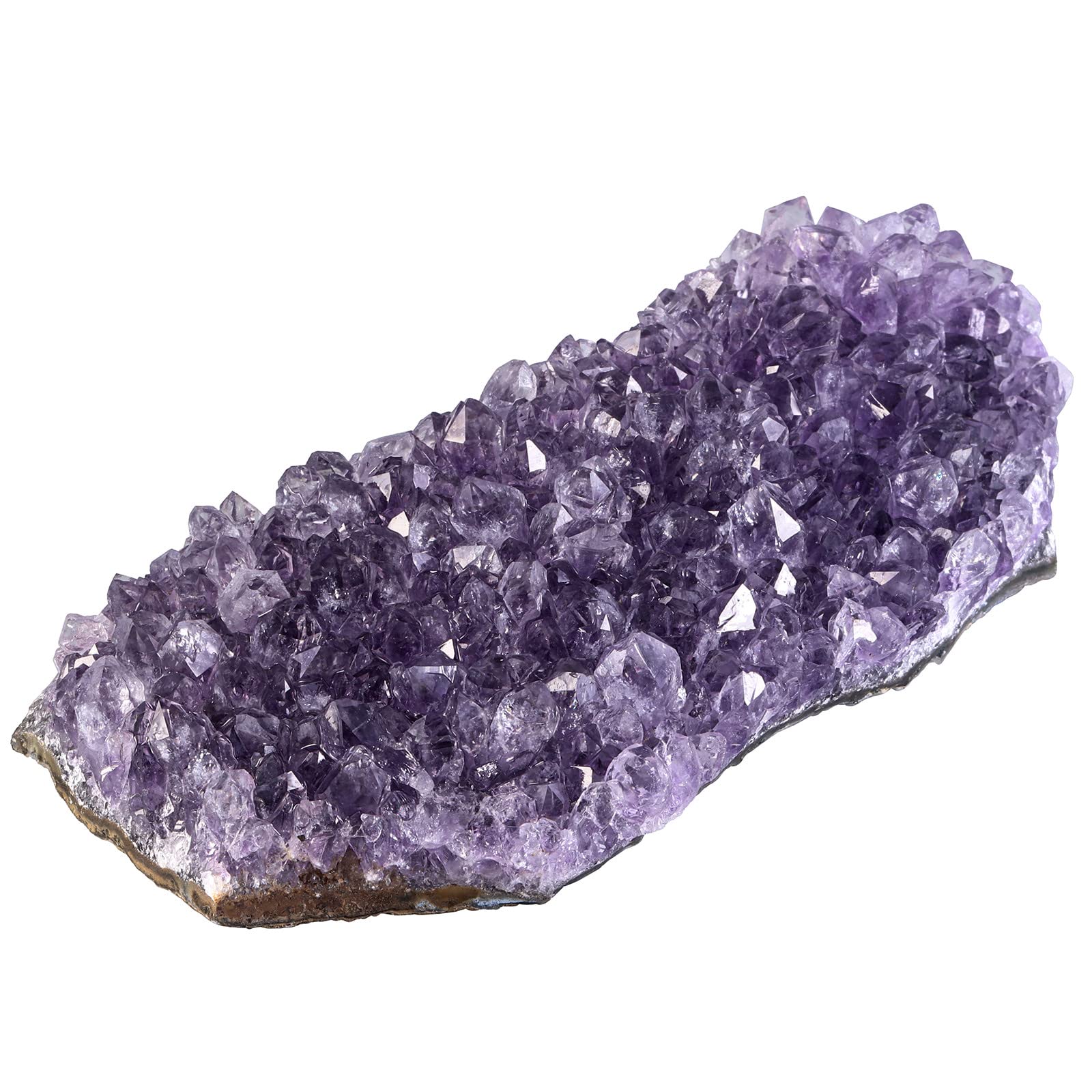 Nupuyai Natural Amethyst Crystal Quartz Cluster, Mineral Geode Druzy Specimen Stone for Reiki Healing Home Decoration (300-400g)
