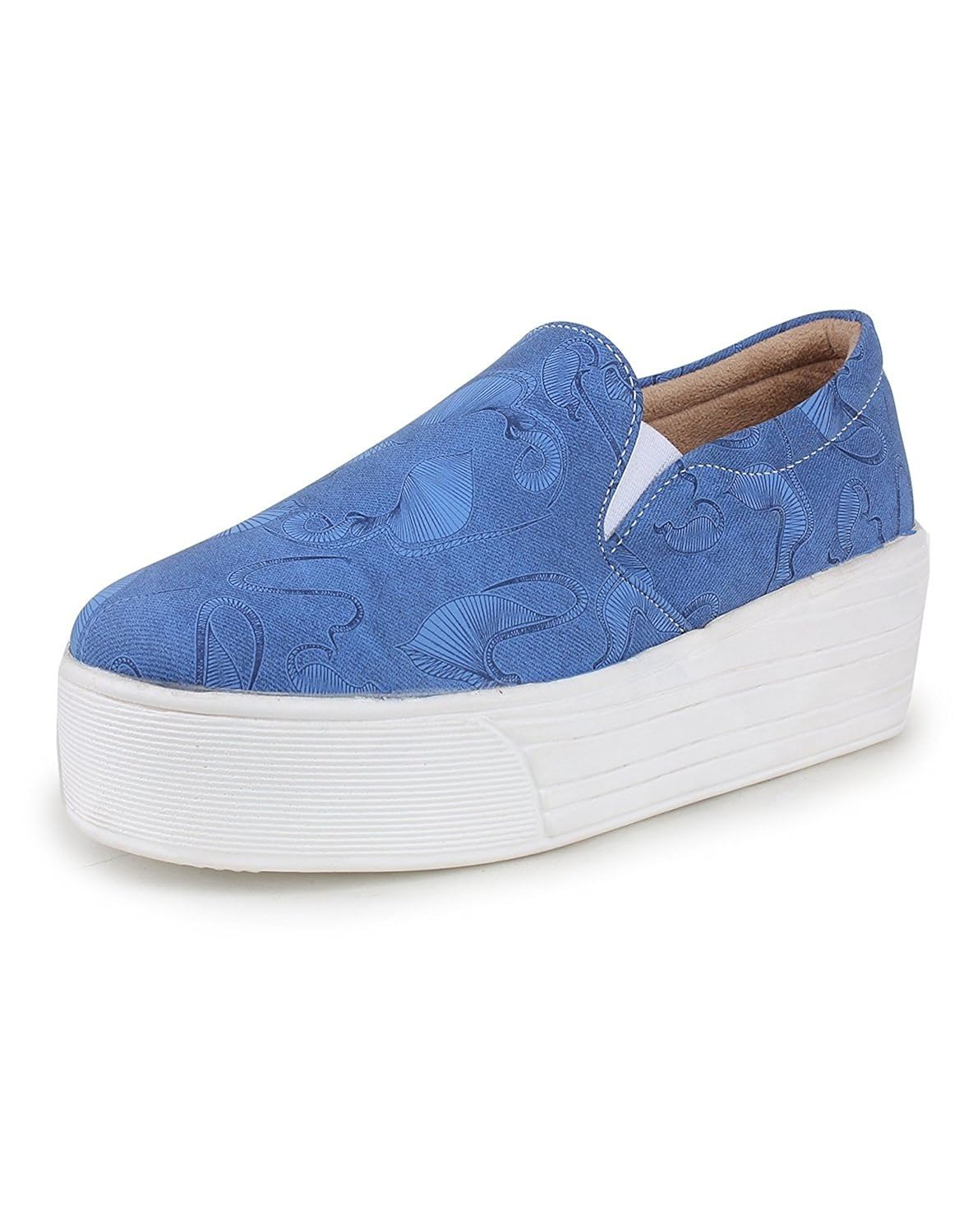 zapatoz womens fabric blue color casual shoe