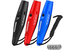 WANJOTEC Electronic Whistle,Handheld Electronic Whistles, 3 Tone High Volume Whistle Emergency, Adjustable Volume Whistle with Lanyard for Teacher Coach Referee,Volleyball Soccer Outoor Sports