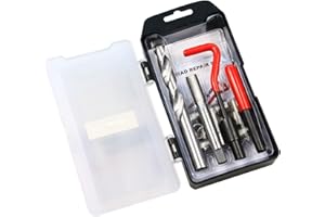 Highking Tool Thread Repair Kit, M14 x 1.25 mm Metric Thread Repair Insert Kit Compatible Hand Tool Set for Auto Repairing (M14X1.25)