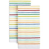 Fiesta Tropical Stripe Kitchen Towel Set, 16"x28", Multi-Colored
