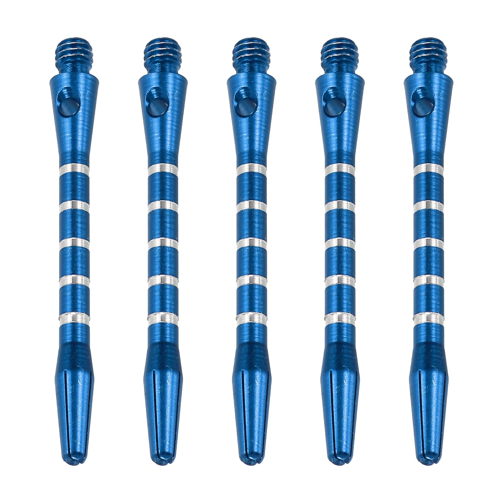 PATIKIL 48mm Aluminum Dart Shafts, 15 Pack Medium 2BA Thread Dart Stems Replacement Dart Accessories, Blue