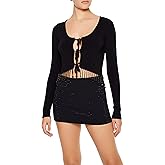 Forever 21 Womens Beaded Fringe Cardigan Sweater