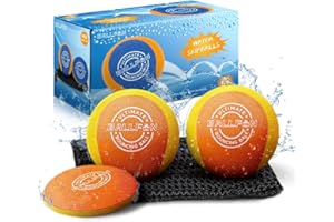 BallFUN Skip Balls for Water, Water Skipping Balls for Swimming Pool, Pool Toys for Friends and Family, Water Toys and Beach Must Have