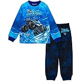 Monster Jam Trucks Pullover Pajama Shirt & Pajama Pants Sleep Set Toddler to Little Kid Grave Digger El Toro Loco Megalodon