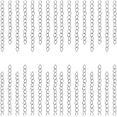 100Pcs Necklace Chain Extender for Jewelry Making,Stainless Steel Bracelets Extender Bracelet Chain Extenders Chains Extension Tails for Necklaces Bracelet,Anklets,Jewelry Making Supplies(Silver)