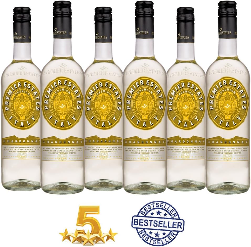 Premier Estates Chardonnay Italian White Wine (6 x 75cl Bottles)