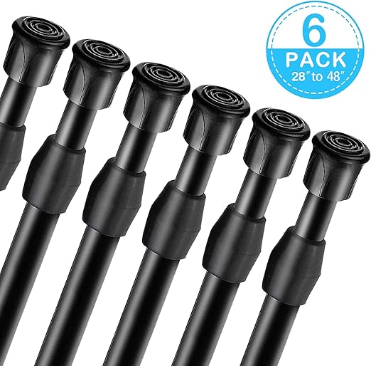 Amazon Com Aizesi 6pcs Tension Rods Spring Rod 28 To 48 Inch