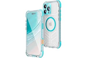 WIFORT for iPhone 16 Pro Waterproof Case, [IP68 Underwater] [Blue Light Filter Lens] [15FT Military Shockproof], Fit for Mags