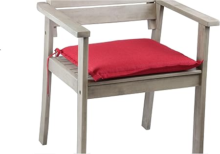 Amazon De Herlag Clara Sitzkissen Fur Gartenstuhle Farbe Rot Masse 45x45x4 5 Cm Fullung 100 Pu Schaumstoff P222033 2166