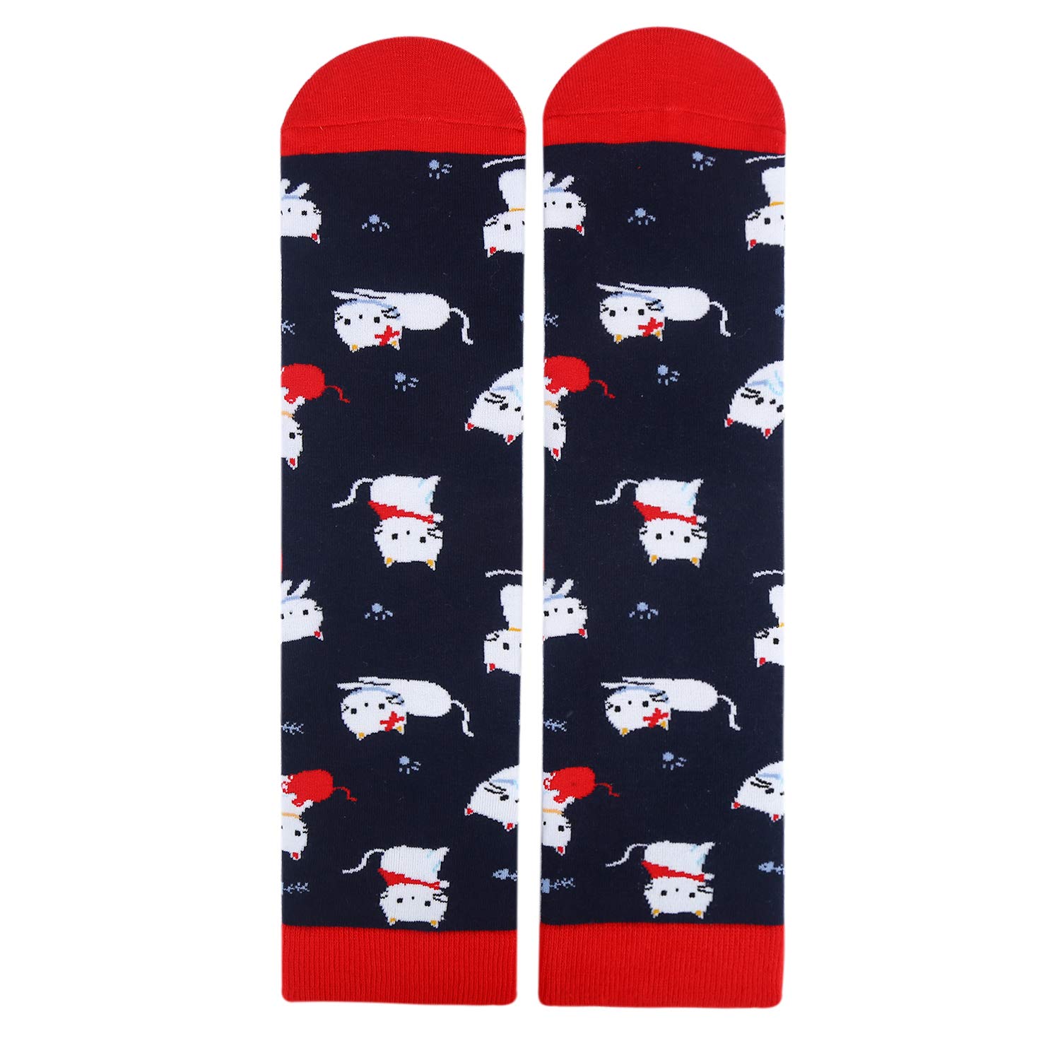 Womens Novelty Crew Socks Crazy Funny Dogs Cats Casual Cute Animal Cotton Socks