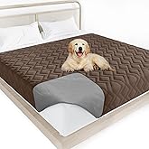 Moonsea Waterproof Blanket Dog Bed Cover with Non-Skid Bottom, Couch Cover for Dogs, Mattress Protector Furniture Protector, Bed Couch Sofa(52" X 82"), Chocolate