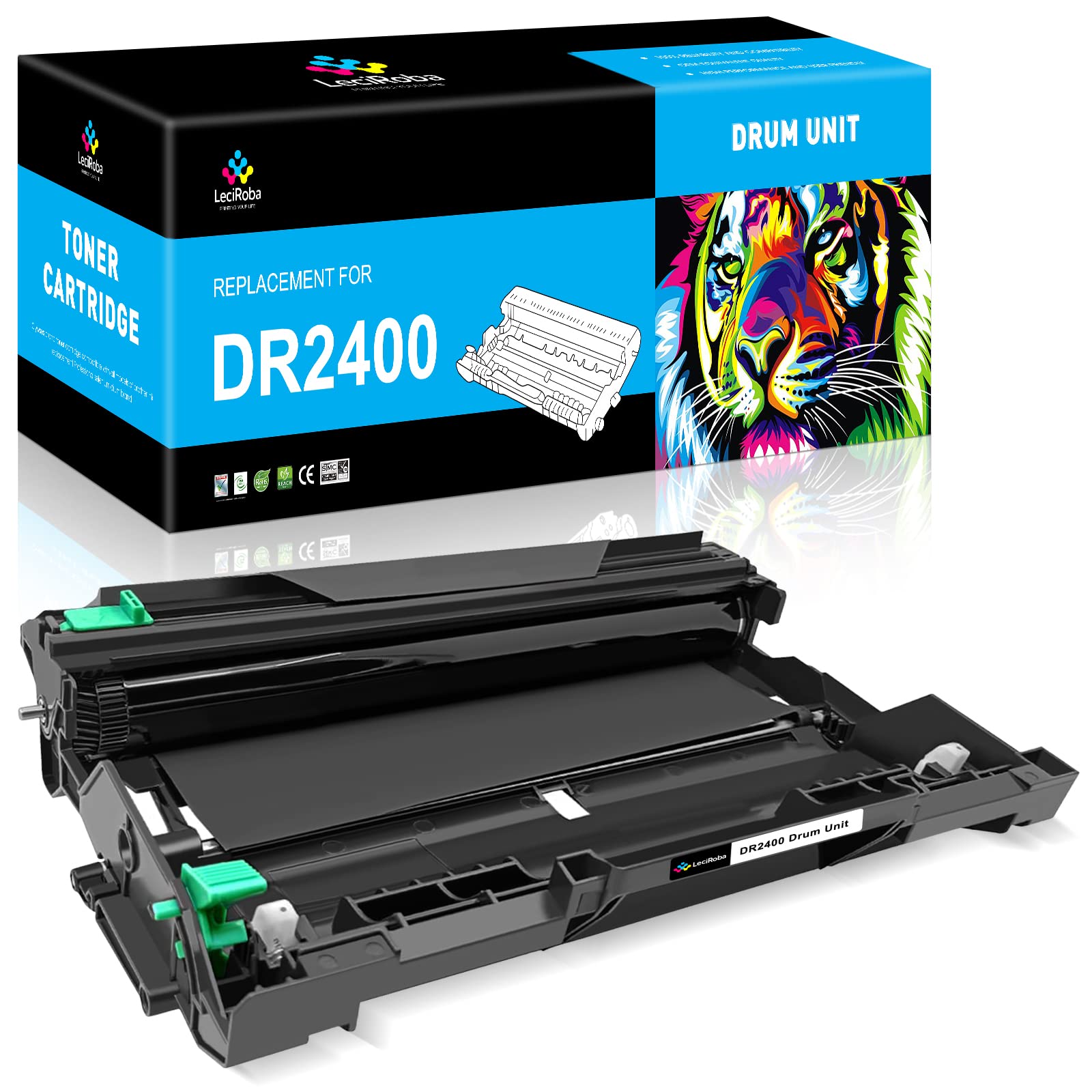 LeciRoba DR2400 Drum Unit for Brother HL-L2310D L2350DN L2350DW L2370DN L2375DW , MFC-L2710DN L2710DW L2715DW L2730DW L2750DW L2770DW ,DCP-L2510D L2530DW L2535DW L2537DW L2550DN L2550DW (1-Pack)