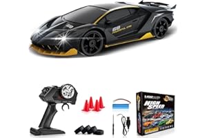Everbigmai RC Drift Car 1:24 Remote Control Car 4WD 15KM/H High Speed Racing Sport Car with LED Lights RC Cars Toy Cars for Kids Boys Girls Adults Gifts Birthday Christmas Rechargeable Batteries