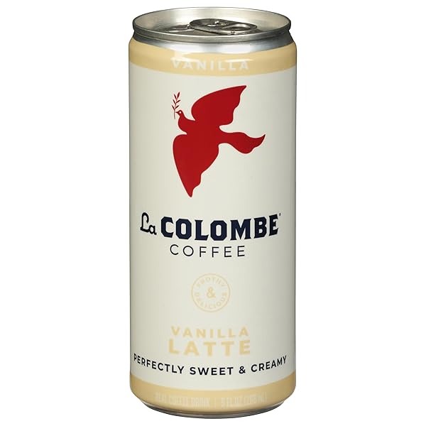 LA COLOMBE VANILLA DRAFT LATTE – 9 FLUID OUNCE – COLD-PRESSED ESPRESSO AND FROTHED MILK + VANILLA – MADE WITH REAL INGREDIENTS – GRAB AND GO COFFEE