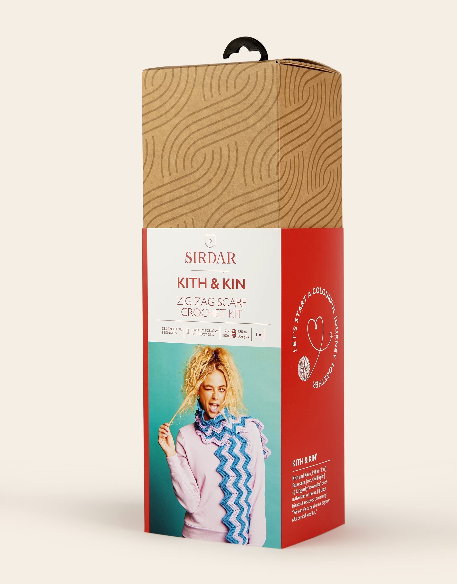 Sirdar Kith & Kin, Zig Sag Scarf Crochet Kit
