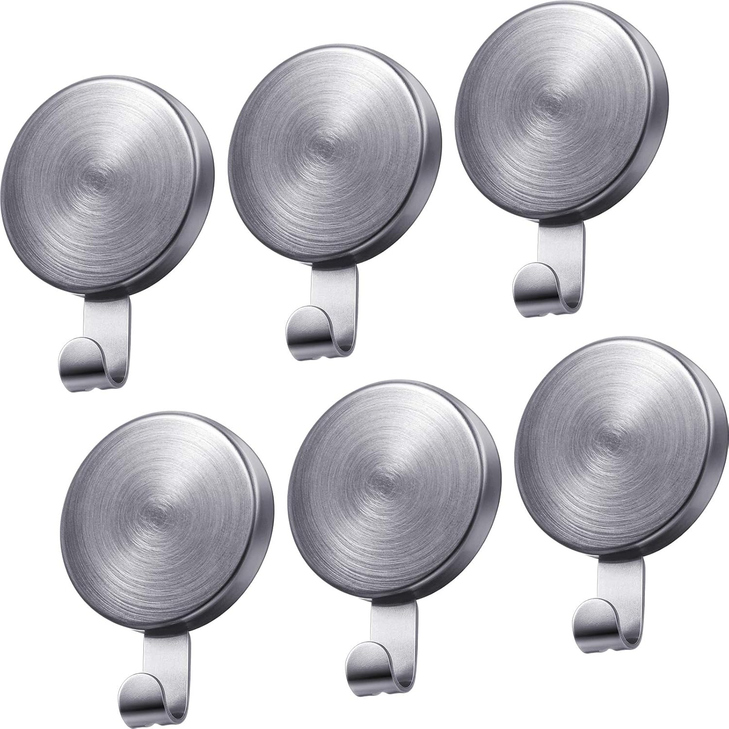 Wreath Hangers - Jetec 6 Pcs Magnetic Wreath Hanger Magnet Hooks Wreath Holder for Metal Door Refrigerator Kitchen Christmas Wreaths Party Hanging Decoration(Silver)