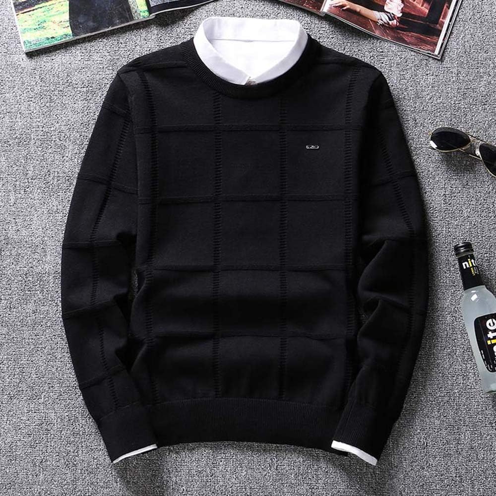 Avory Solid Color Sweaters Men O Neck 