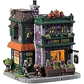 Lemax Ghouly Grocer Lighted Building, #95458 for Halloween Village Display | Monster Grocery Stocks Eye of Newt &amp; Toe of Frog | 6-Ft Cord, Battery Box or Adaptor | Spooky Town Village Display