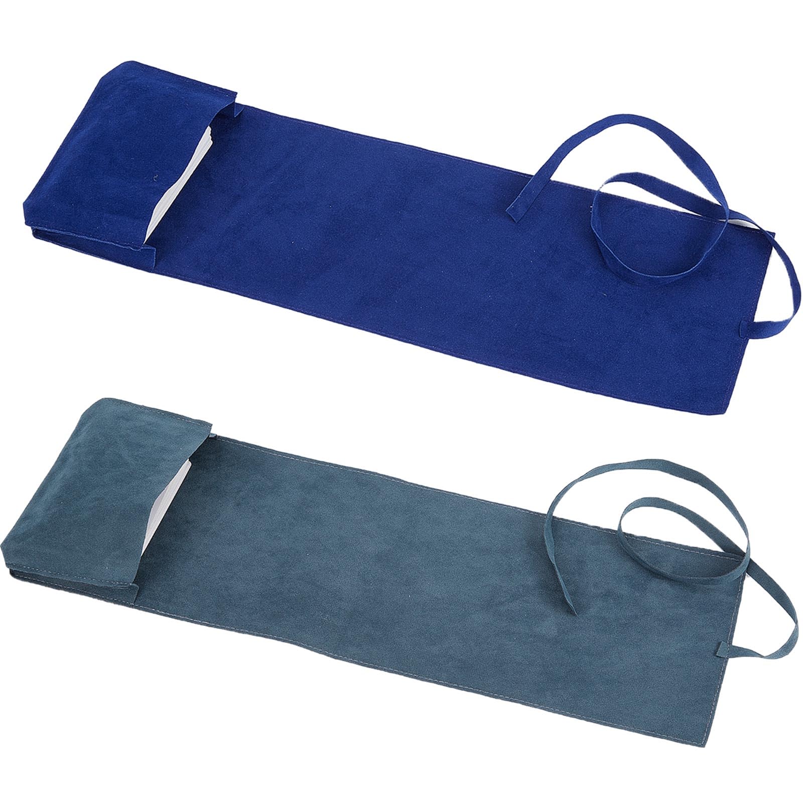 CREATCABIN 2Pcs Velvet Tarot Bags Set Tarot Card Storage Holder Bag Case Tarot Spread Cloth Wrap and Pouches Card Holders for Tarot Cards Oracle Deck Playing Cards Blue 2.95x4.96Inch