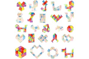 Ganowo 24 Pack Mini Fidget Snake Cube Mini Twist Puzzle Favors Cubes Magic Speed Cubes Toy for Kids Party favors，Goody Bag Fillers, Party Supplies