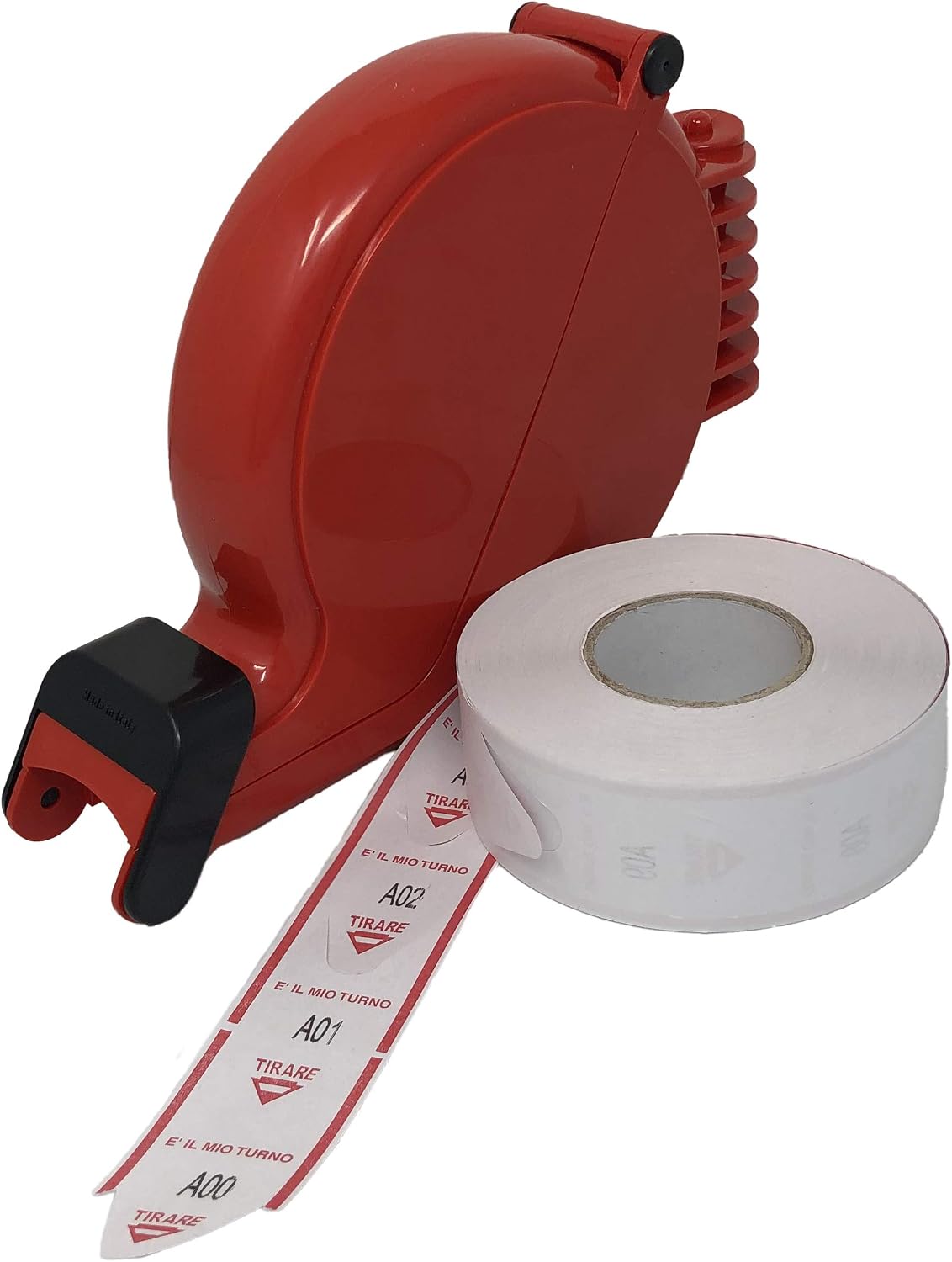 IMPRETECH INTERNATIONAL GROUP, TURNIX Tape Label Dispenser - Manual, Red Snail, 2000 Tickets, Including Bracket