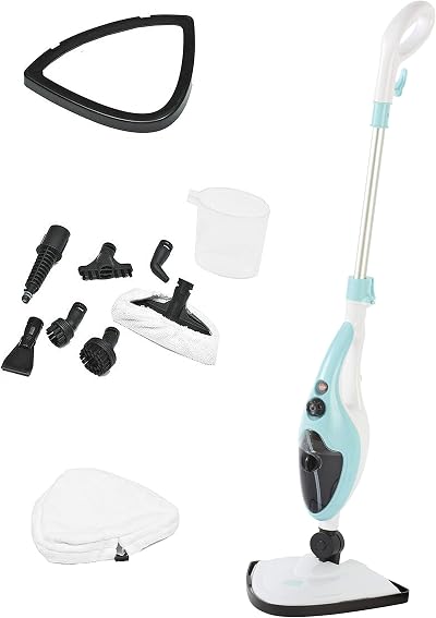 Neo 10 in 1 1500W Hot Steam Mop Cleaner Floor Carpet Window Blue