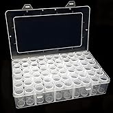 Huacan 60 Grids 5D Diamond Painting Box Storage Containers Diamond Painting Accessories with Label Stickers for Beads Seeds C