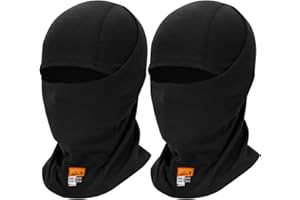 LANLFY Summer Cooling Motorcycle Balaclava Fire Resistant Full Face Mask Covering Mesh Helmet Liner Cycling, Running, Skiing
