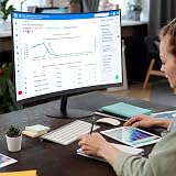 KOORUI 27 Inch Curved Monitor 1080P 144Hz LED HDMI VGA Tilt Eye Care view 6