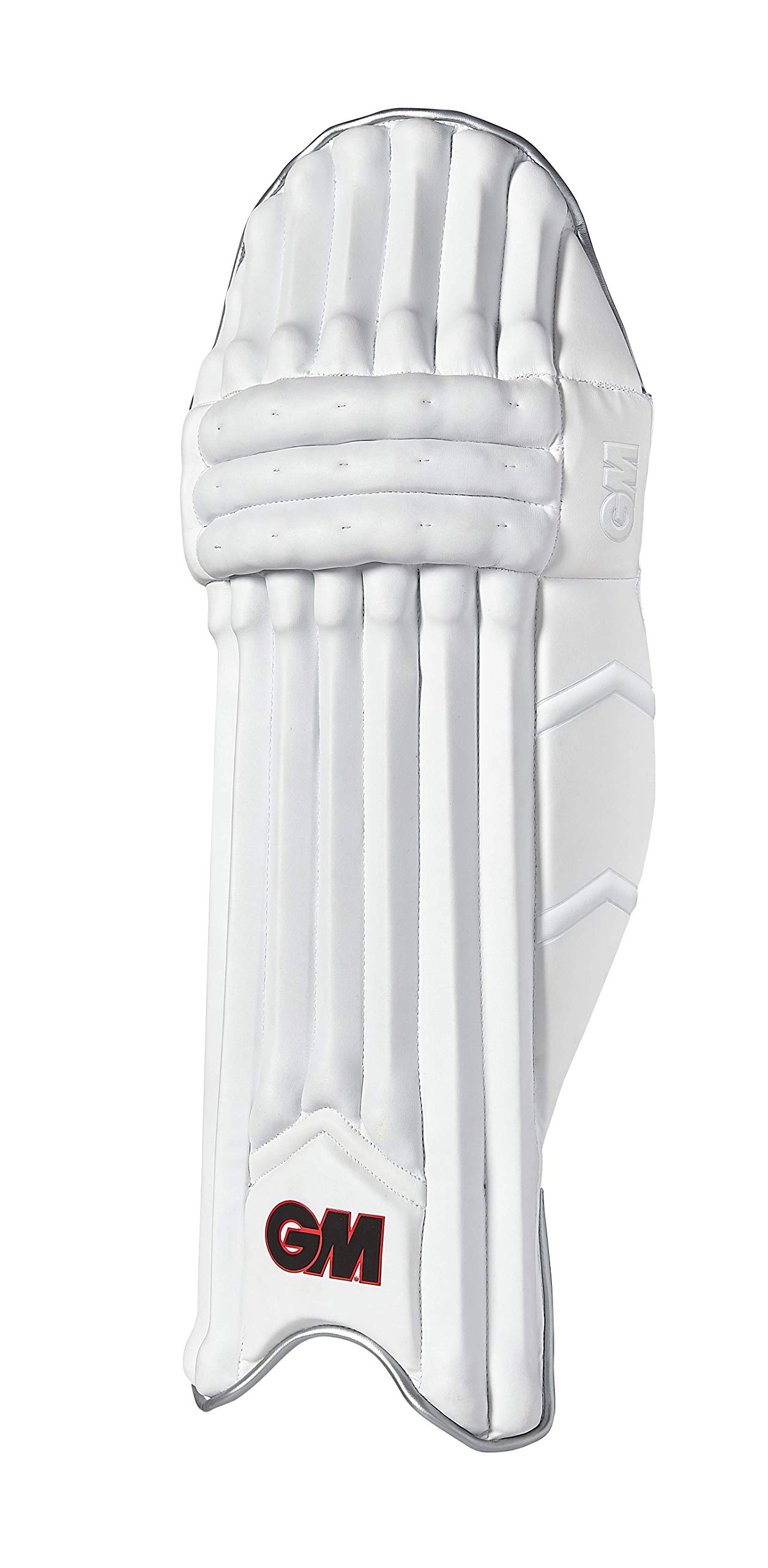 GUNA4|#Gunn & Moore Unisex Adult Mythos 909 Batting Pad - White/Silver/Red/Black, Small Adult RH