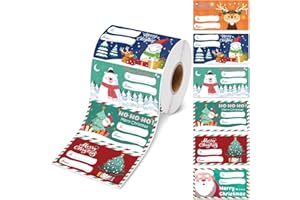 500 PCS Self-Adhesive Christmas Gift Tags, Present Labels for Wrapping Paper Decorations, Christmas Gifts for Women Men Mom (