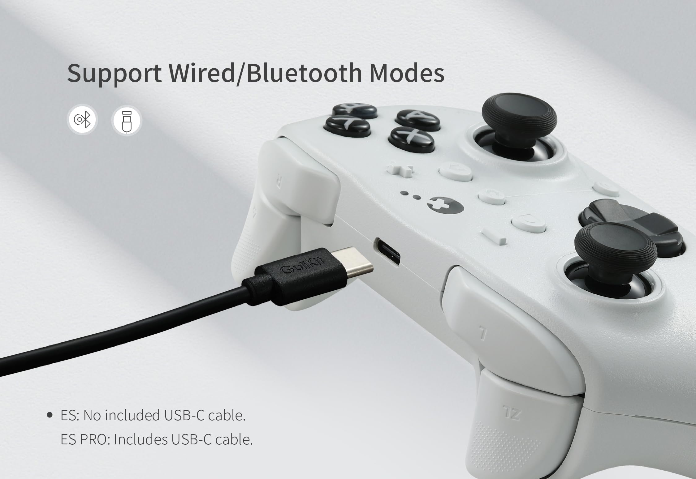 GuliKit ES PRO Fastest Wireless E-sports PC Game Controller with Lowest Wireless Latency 3.25ms, 4000-level Anti-Drift Magnetic TMR Joysticks, Compatible with Windows/Switch/Android/Switch 2 Wake-up