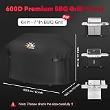 Zettum BBQ Cover 182 CM Heavy Duty Waterproof PU 600D 68x129 cm view 2