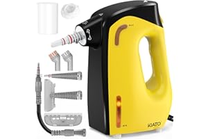 Handheld Steam Cleaner, Kiato Steamer with Lock Button for Hands-free, 120℃ Continuous Steam, Unlimited Use Time, for Cleaning Home Furniture Upholstery Sofa Grout Tile
