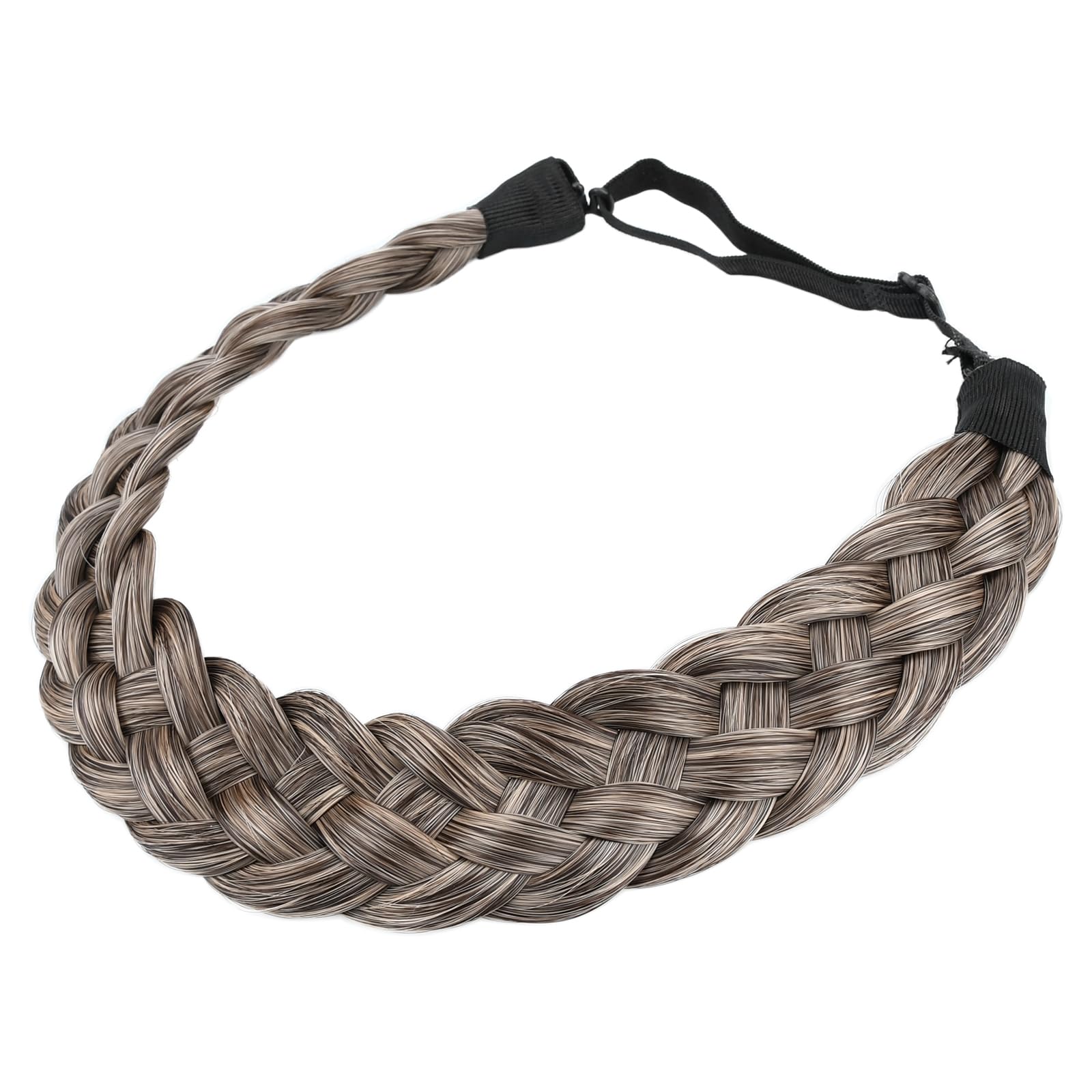 Gledola 5 Strands Synthetic Hair Braid Headband Hair Braided Headband for Women Girl (Dark Ash Brown) — image 1
