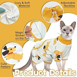 Bonaweite Cat Recovery Suit Kitten Onesie for Cats